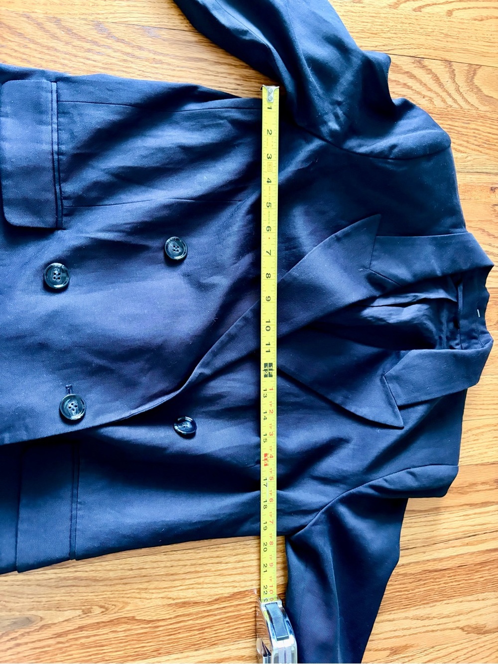 & Other Stories Navy Double-Breasted Blazer - Picture 5 of 10